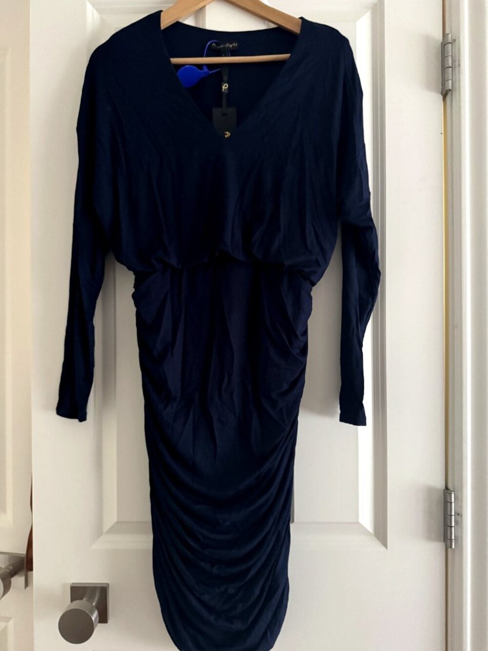 Phase Eight Navy Long Sleeve Dress NWT Size M British Designer